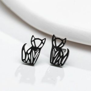 🐈‍⬛ Adorable Kitty Cat Origami Stud Earrings 🐈‍⬛